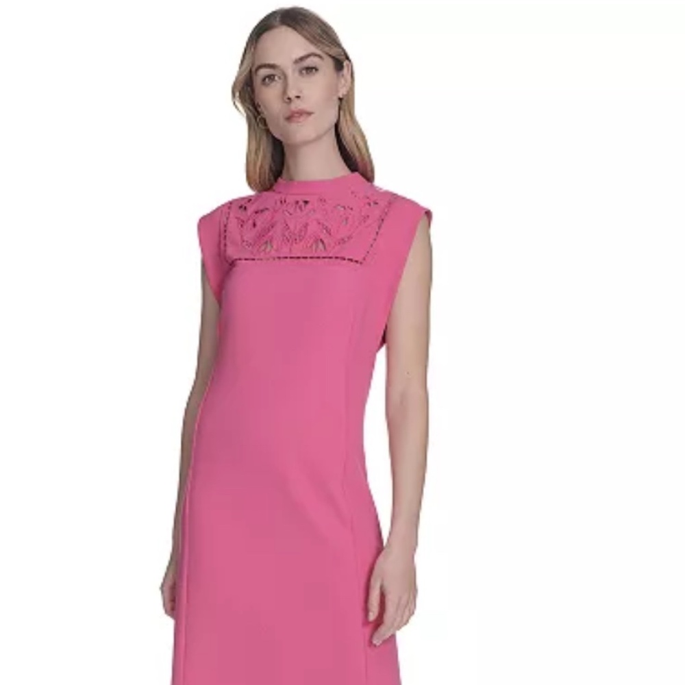 Vince camuto pink cap sleeve dress
